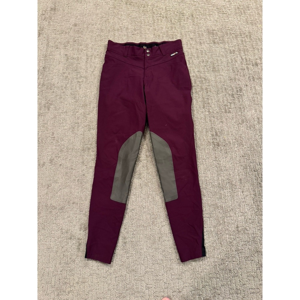 Kerrits Crossover Knee Patch Breech (Raisin, Medium) (J)
